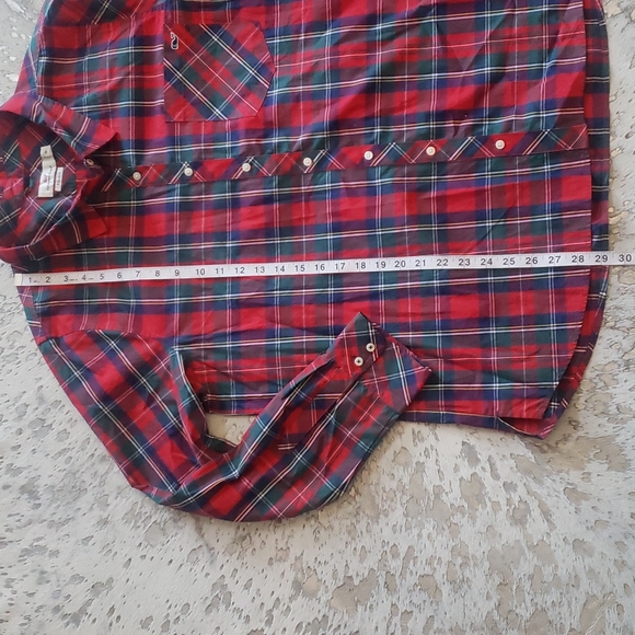 Vineyard Vines Merry Plaid Chillmark Relaxed Buttondown Shirt Sz18 - Picture 4 of 6